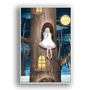 Framed Canvas Wall Art for Living Room, Bedroom Flow in The Dream Canvas Prints for Modern Home Decoration Ready to Hang - 16"x24" inches