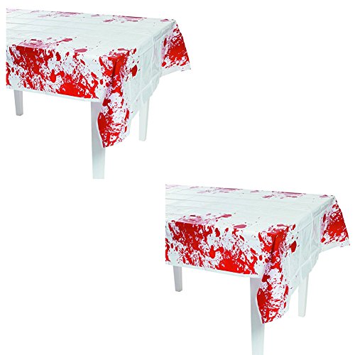 UPC 787421501254, Halloween Party Zombie Blood Tablecover - 54in x 108in (2-Pack)