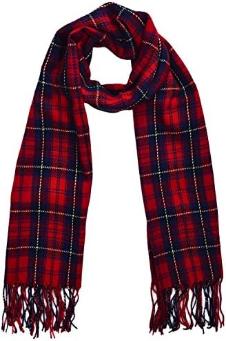 Elywish Women's Oversized Colorful Plaid Check Print Warm Shawl Scarf