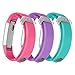 AIUNIT Compatible Alta and Alta HR Band, Newest Accessory Replacement Bands Bracelet Strap Watch Wristband Small 3Pack for Alta and Alta HR Fitness Tracker Metal Clasp Stripe Texture