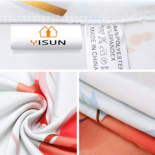 YISUN Stretch Dining Chair Covers Spandex Removable Washable Chair Protector Cover, Santa Claus Pattern Chair Slipcover for Kitchen Dining Room Chairs and Living Room - 6 Pack - Thumbnail 5