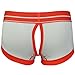YiZYiF Men's Boxer Brief Buckled Pouch Shorts Underwear Gray Small
