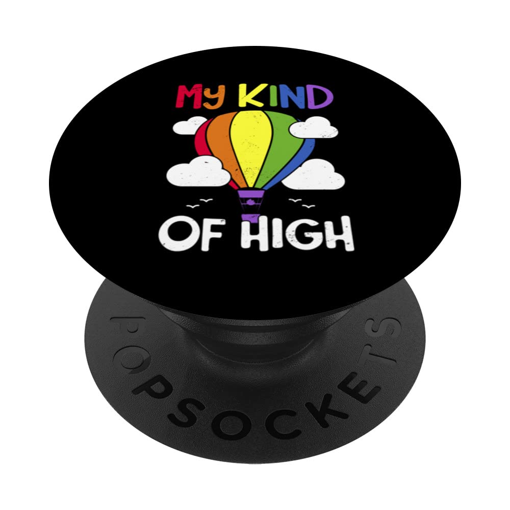Hot Air Balloon - Funny Ballooning LGBT Pride Gay Lesbian PopSockets Swappable PopGrip