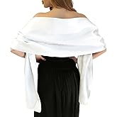 MLMW Shawls and Wraps for Evening Dresses Satin Shawl Wraps for Women Extra Long Wedding Shawls for Bridal Party