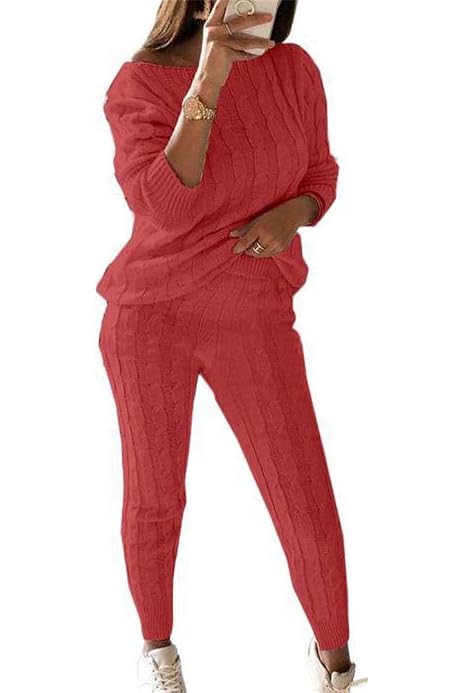 Womens Knit 2 Piece Outfits Sweater Off 