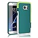 Galaxy S7 Edge Case, TILL(TM) Ultra Slim 3 Color Hybrid Impact Shockproof Anti-Slip Rugged Back Cover Soft TPU Hard PC Bumper Extra Front Raised Lip Case Cover for Samsung Galaxy S7 Edge G935 [Green]