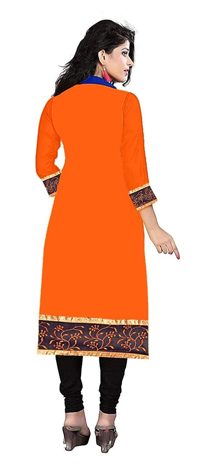 pramukh fashion women's cotton kurtis (baby pink_free size, semi stich)