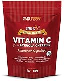 Sari Foods Acerola Cherries Organic Vitamin C Powder, 6 oz.