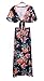 Soulomelody Womens 2 Piece Outfits Summer Floral Beach Crop and Side Slit Skirt Green