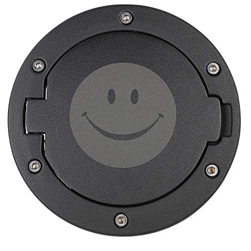 Jeep Gas Cap Cover Smile Face Fuel Filler Door Cover Gas Tank Cap for Jeep Wrangler 2007-2017 JK Unlimited Sport Rubicon Sahara 4/2 Doors Accessories