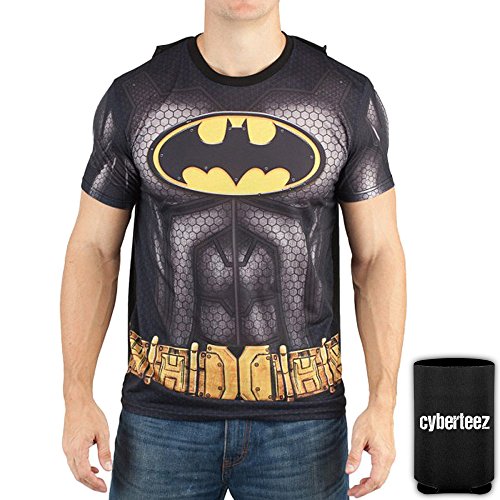 Batman Sublimated Men's Costume With Cape DC Comics T-Shirt (S-2XL)