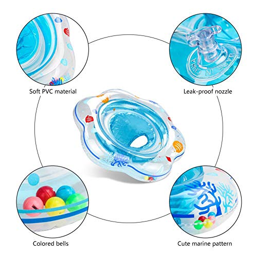 image for oldeagle Baby Swimming Ring, Inflatable Swim Float with Safety Seat Ba