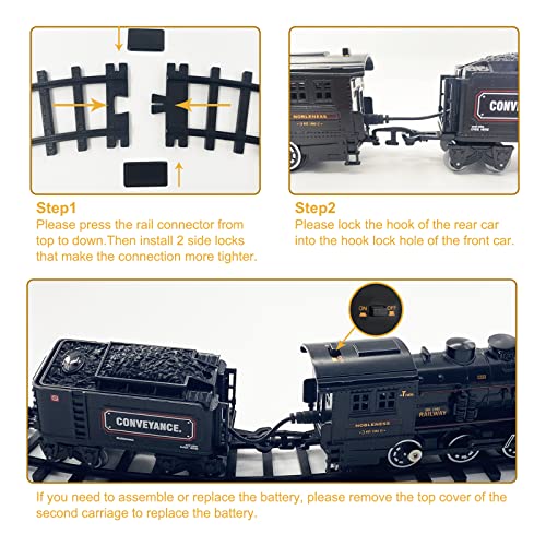 TAMEXI Kids Train Set Electric Metal Alloy Trains Toy for Boys Girls