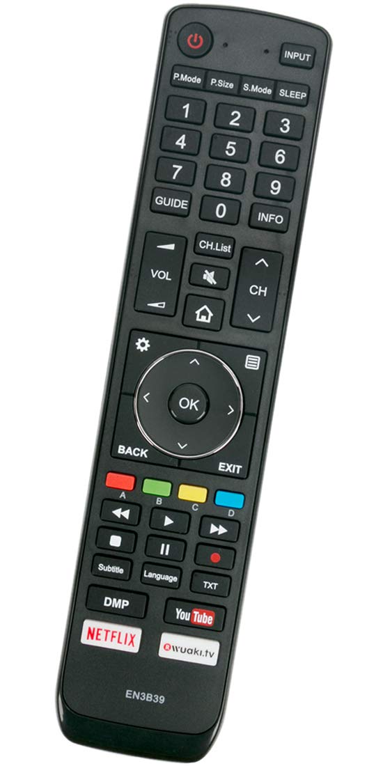 ALLIMITY EN3B39 Remote Control Replacement for Hisense TV H70NU9700 A6250 H65NU8700 H55N6800 H50N5900 H55NU8700 H65N5750 H50N6800 H45N5750 ESA175212-1 H75N6800