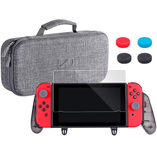 Zadii Ergonomic Grip Pro Case Bundle Compatible with Nintendo Switch
