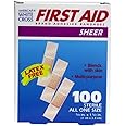 Dukal Sheer Adhesive Bandages 3/8" x 1-1/2" (Box of 100)
