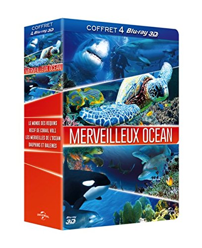 Merveilleux océan - Coffret - Le monde des requins 3D + Récif de corail fascinant 3D + Les merveilles de l'océan 3D + Dauphins et baleines 3D - Blu-ray3D