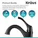 KRAUS KBF-1201ORB Arlo Single Handle Basin Bathroom Faucet with Lift Rod Drain and Deck Plate, Oil Rubbed Bronze