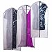 Clear Garment Bags - Perfect Garment Cover for Storage of Dresses & Suits, Linen-line Quality & Feel