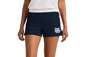 Campus Lab Official Collegiate School Logo - Team Color Womens Soffe Short, Elastic Fold Over Waist Shorts, Junior Fit