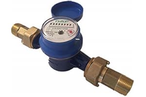 DAE AS250U-100 1" Water Meter, Measuring in Gallon + Couplings