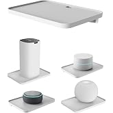 NOTMBESTM Universal Wall Mount Shelf for Google WiFi Router, White | Fit for TP-Link Deco /Eero/Nest WiFi System, Fit for Small Speaker Mount, Shelf Bracket for Echo devices/Homepod mini/Sonos