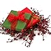 Aneco 100 Yards 22 mm Christmas Ribbon Wide with 25 Yards 15mm Gold Glitter Metallic Sparkle Ribbon Shimmer Sheer Organza Ribbons for Gift Wrap Wedding Christmas Decoration,3 Rolls, Green, Red and Go