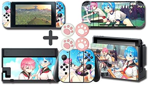 Amazon Co Jp Switch スイッチ レム ラム Re ゼロから始める異世界生活 リゼロ Re0 スキンシール カバー ステッカー スティックカバー付き ホビー 通販