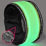 LED Slap Bracelet - Glow BAND by GlowHERO - Sweat Proof - Ultra Bright - High Visibility Safety Wristband - Replaceable Battery - Reflective Stitching - Fits Women, Men & Kids