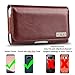 J&D Holster Compatible for Galaxy S10 Plus/S8 Plus/S9 Plus/Galaxy J4 Plus/Galaxy J7 Max Holster, PU Leather Pouch Case with Belt Clip, Leather Wallet Case (Fits with Naked Phone or Slim Case on)