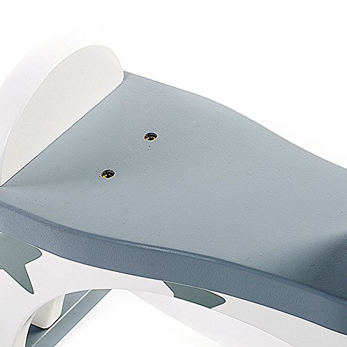 Labebe Wooden Vintage Retro Classic Rocking Horse for Toddler Girls & Boys 12 Months to 3 Years Old, ASTM/EN-71 CE Toys Safety Standards Certified, Customize Toys, Creative Birthday Gift -Grey Star