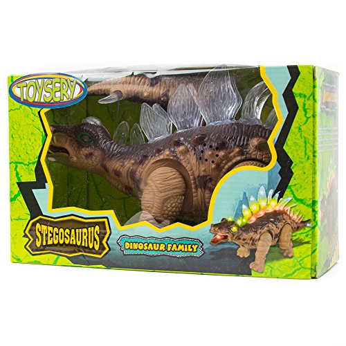 2 Toysery+Dinosaur+Flashing+Operated+Stegosaurus