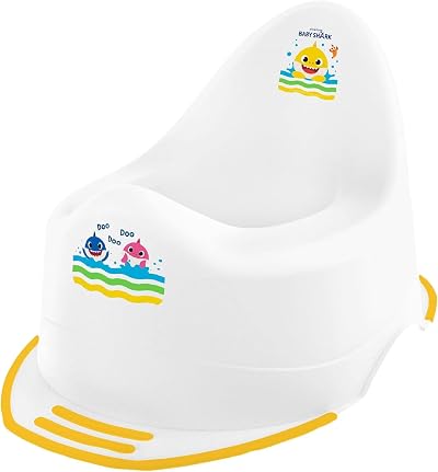 Baby Shark PottyTraining Seat 18M+ Non-Slip White Yellow 40kg