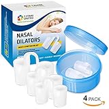 Anti-Snoring Solution Snore Stopper Devices - 4 Sizes Nose Vents for Healthy Sleep - Intra-Nasal Dilators for Breathing Aid - Multi-Symptom Relief for Cold, Allergy, Pregnancy, Air Travel Congestion