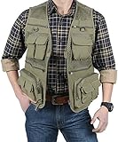 EKLENTSON Men's Quick Dry Breathable Outdoor Travel Photography Journalist Fishing Vest Jacket with 16 Pockets