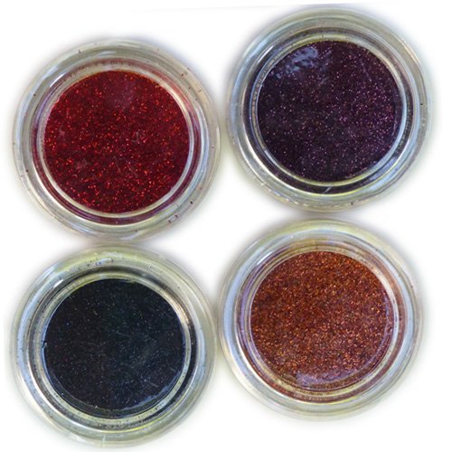 Glitter Tattoo Refill AUTUMN Extra Large Glitter 4 Pack for glitter tattoos & children temporary tattoos - HYPOALLERGENIC and DERMATOLOGIST TESTED!