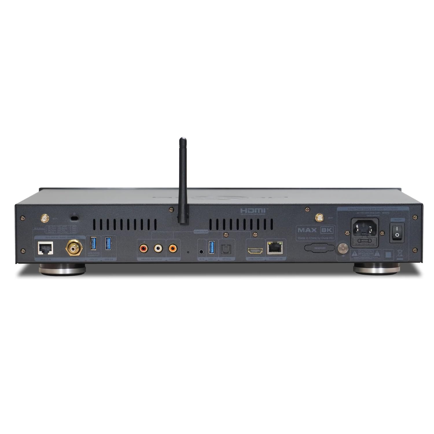 Dune HD Max 8K, Full-Sized Media Player, Android Box, HDD Rack, Linear PSU, TCXO, Hi-Fi I2S-E Output, Hi-Fi S/PDIF Output, 8Gb/64Gb