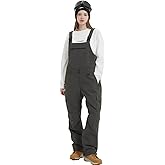 SNBOCON Women Men Snow Ski Bibs Pants Adjustable Windproof Waterproof Jumpsuit Snowboarding Insulated Warm Overall Trouser