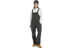 BUMDEEP Women and Men's Snow Bibs - Adjustable Overalls, Windproof & Waterproof Ski Pants, Insulated Warm Pants