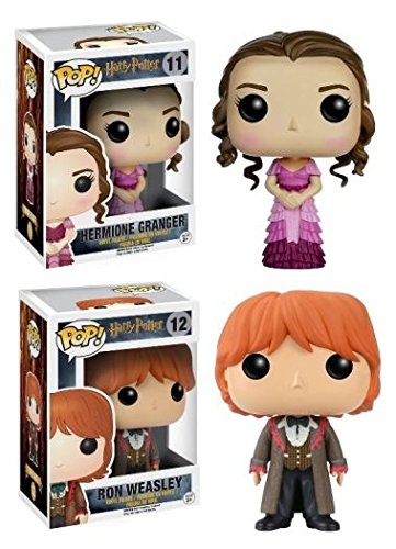 Funko POP! Harry Potter: Hermione Granger & Ron Weasley (Yule Ball) - Stylized Vinyl Figure Set NEW