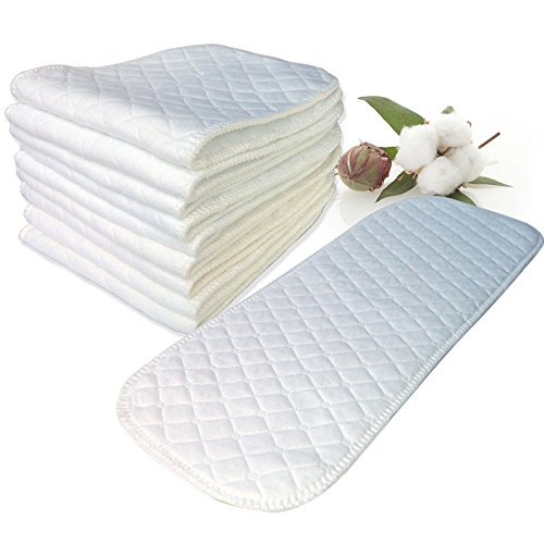 NPLE--10 PCS New Reusable Baby Modern Cotton Cloth Diaper Nappy Liners Easy to Use