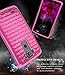 LG G Flex 2 Case, Style4U G Flex 2 Studded Rhinestone Crystal Bling Hybrid Armor Case Cover for LG G Flex 2 (2015 Release) with 1 Stylus [Hot Pink / Hot Pink]