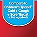 Amazon Basic Care Children's Pain Relief Cold, Cough & Sore Throat, Bubblegum Flavor, Acetaminophen (Pain Reliever & Fever Reducer), Dextromethorphan HBr (Cough Suppressant), 4 Fluid Ounces