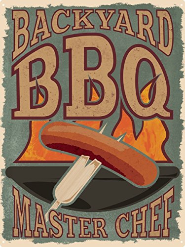 GrindstoreBackyard BBQ Master Chef Tin Sign 30.5x40.7cm