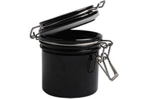 Mekupeu Eyelash Glue Storage Tank Individual Adhesive Stand Activated Carbon Cylinder Jar Sealed Container Lash Extension Tool, Black, 1PCS