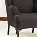 SureFit Simple Stretch Twill One Piece Wing Chair Slipcover, Chocolate