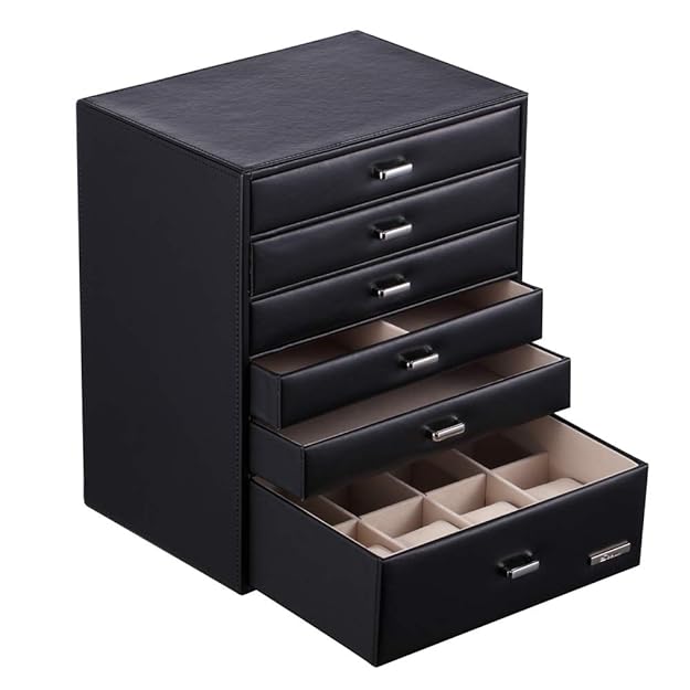 Yorbay Caja joyero Organizador, con 6 Cajones para, Caja de