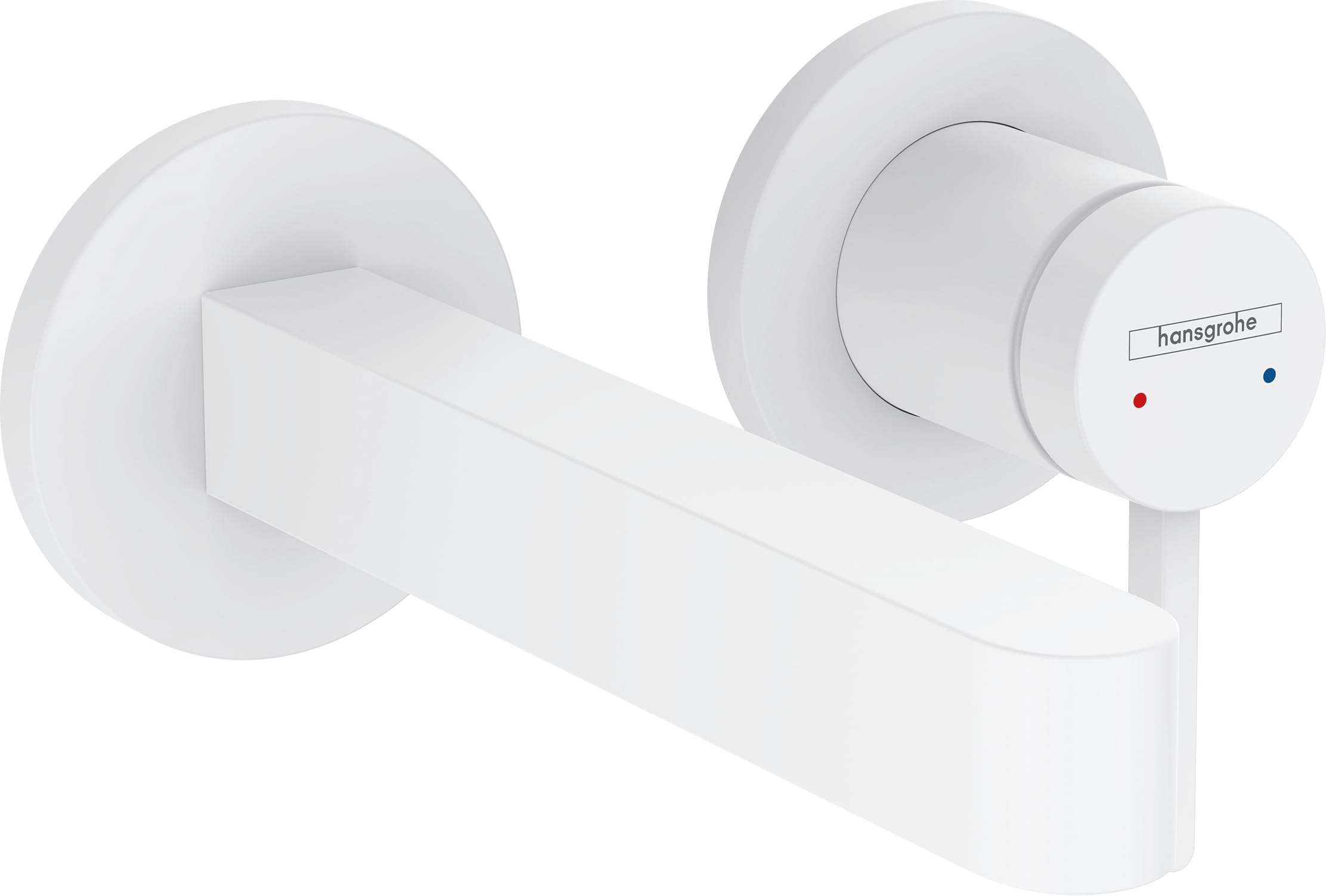 hansgrohe Finoris Basin Mixer Tap for concealed installation wall-mounted with spout 16,8 cm, matt white, 76051700