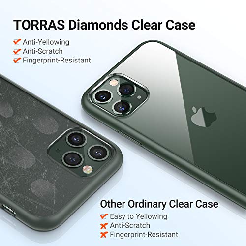 TORRAS Diamond Clear iPhone 11 Pro Max Case, NonYellowing [Military