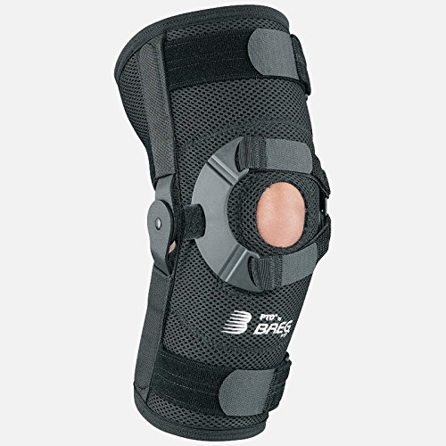 Breg PTO Airmesh Soft Knee Brace, Open Back, with Aluminum High Performance Hinge Bars (Large Left)